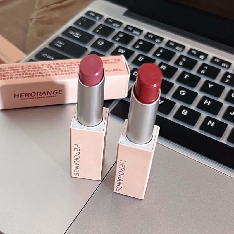 Herorange Sleep For Five Minutes More Powder Mist Buckle Lipstick Whitening Matte Long-Lasting Lip Glaze สำหรับนักเรียนหญิง ราคาไม่แพง