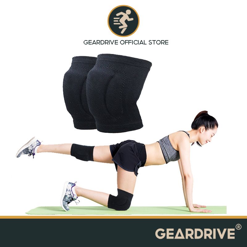 GEARDRIVE สนับเข่าฟองน้ํา ระบายอากาศ ดูดซับเหงื่อ สําหรับเต้นรํา เล่นโยคะ วอลเลย์บอล ปีนเขา วิ่ง ปั่นจักรยาน ออกกําลังกาย สําหรับผู้ชาย ผู้หญิง