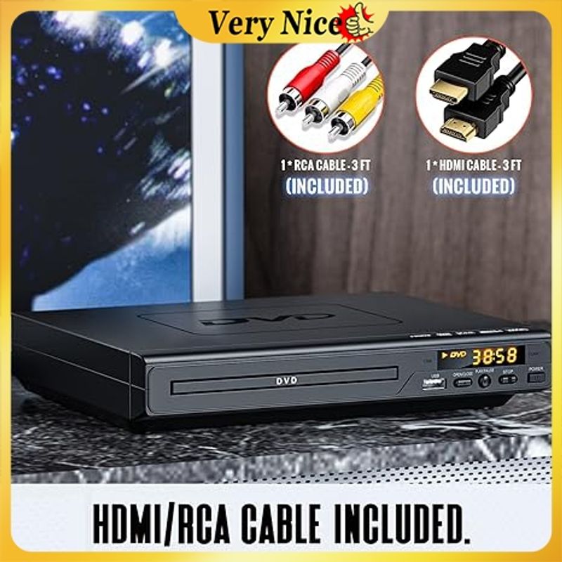 🚚ส่งไว ร้านไทยพร้อมส่ง เครื่องเล่นแผ่นดีวีดี 720P/1080P RW+HDMI เครื่องเล่นวิดีโอพร้อมสา