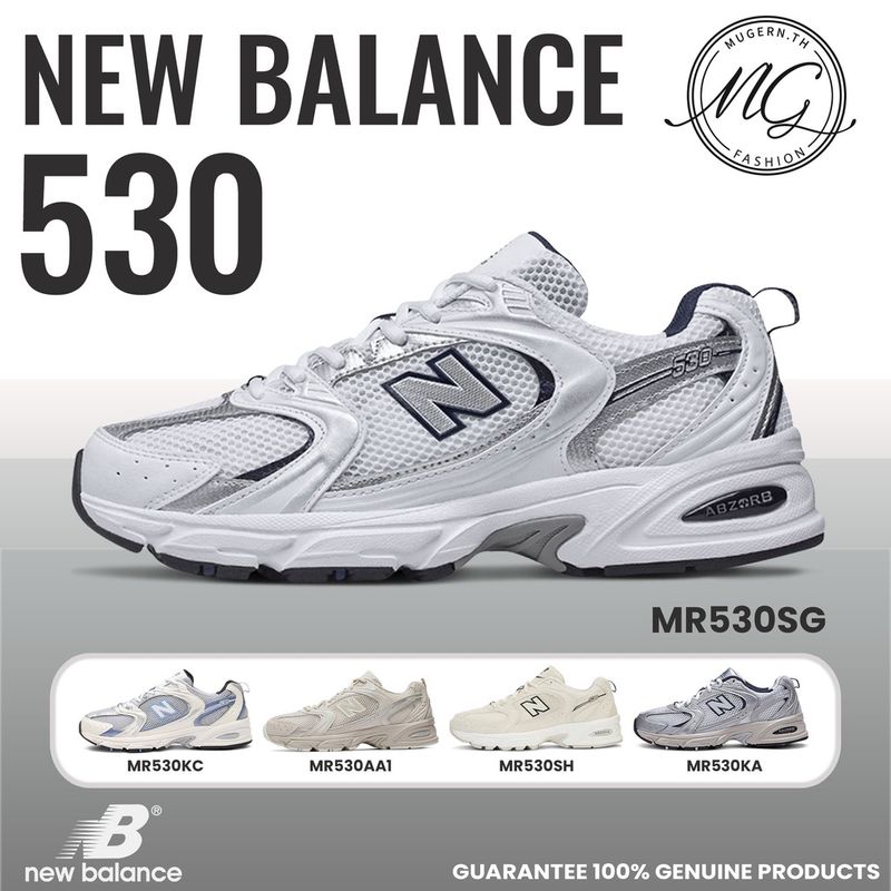 ของแท้ 100% New Balance 530 NB530 White/Navy MR530SG/MR530KC/MR530AA1/MR530SH/MR530KA  รองเท้าผ้าใบ รองเท้าวิ่ง