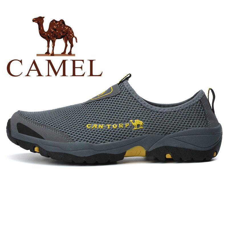 Size38-46 Camel # -3169ชายน้ำหนักเบากลางแจ้งฤดูร้อนชายBreathableรองเท้าผ้าตาข่ายผู้ชาย Sรองเท้าเดินทางตาข่ายรองเท้าSuper Shockproofรองเท้าต่ำรองเท้าพร้อมแป้นเหยียบ