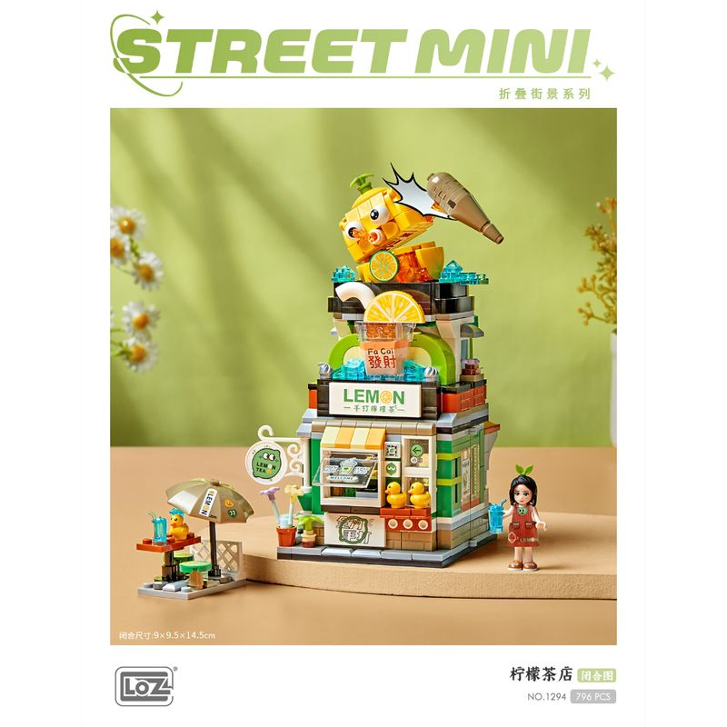 LOZ มินิบล็อค ร้านค้า Street mini มีให้เลือก 2 แบบ Lemon Tea Shop / Noodle Shop (รหัส 1294-1295)