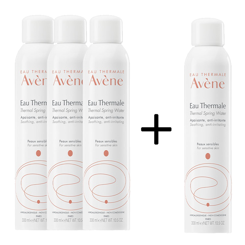 【ซื้อ 3 แถม 1 】Avene Thermal Spring 300ml Water Facial Mist อาเวน สเปรย์ น้ำแร่ สำหรับผิวหน้า บอบบางแพ้ง่าย สำหรับผิวบอบบางแพ้ง่าย