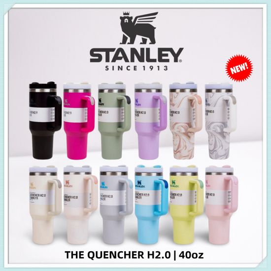 Stanley แก้วน้ำเก็บความเย็น รุ่น ADVENTURE QUENCHER H2.0 TUMBLER 40 OZ สแตน เลส ถ้วยฟาง แฟชั่น บ้าน รถยนต office ความจุขนาดใหญ่ ถ้วยน้ำแข็ง