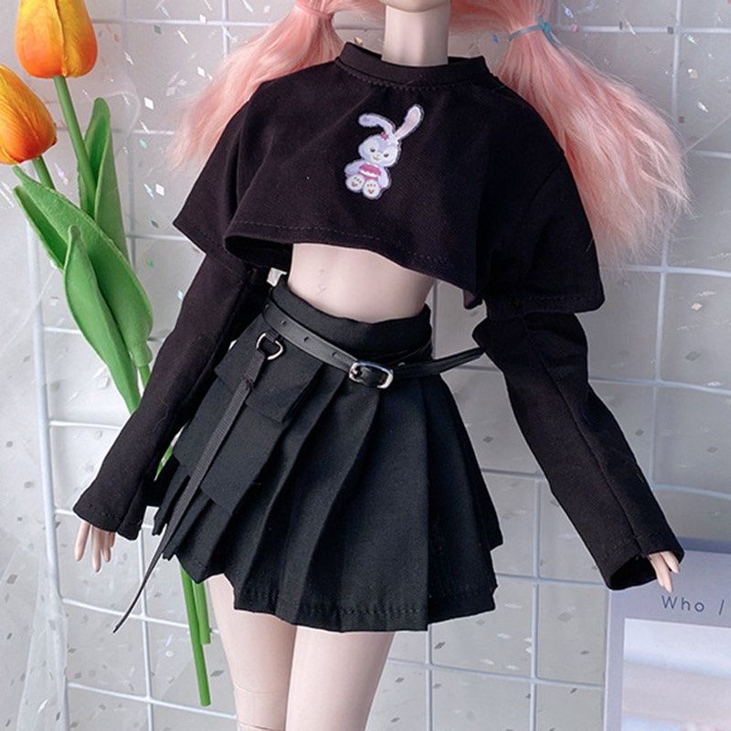 ใหม่ ชุดเสื้อผ้าตุ๊กตาเจ้าหญิง กระโปรงพลีท 1/3 Bjd 60 ซม. อุปกรณ์เสริม สําหรับเด็กผู้หญิง