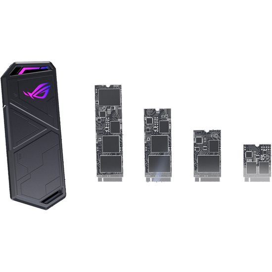 ASUS กล่องใส่ SSD M.2 ROG Strix Arion Lite M.2 NVMe SSD Enclosure - USB3.2 GEN2 Type-C (10 Gbps), สาย USB-C to C