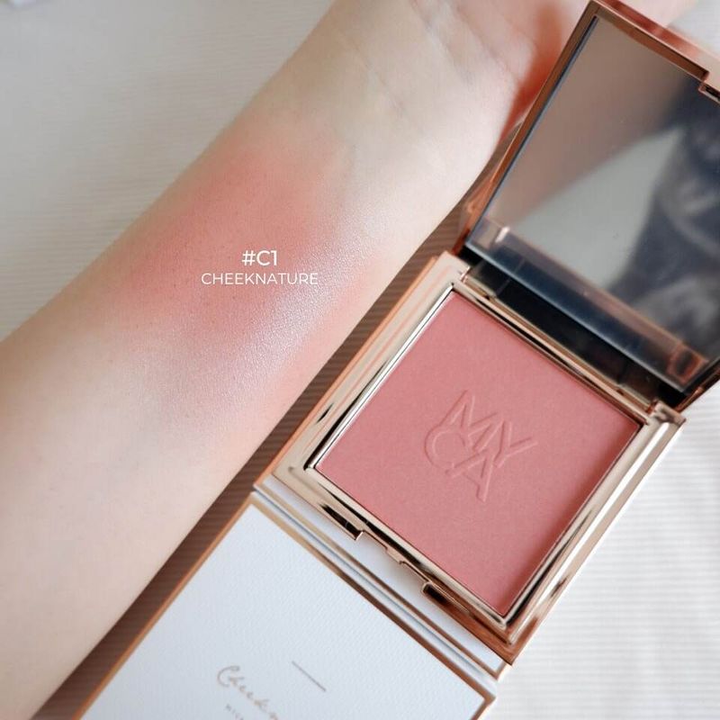 บลัชออน เนื้อชิมเมอร์ ไมก้า ชีคเนเจอร์ บลัช MYCA CHEEKNATURE POWDER BLUSH รุ่นใหม่ล่าสุด