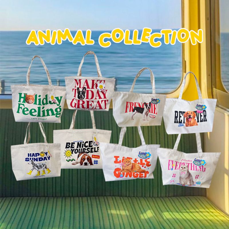 New Collection - Animal Tote Bag - กระเป๋าผ้าลายใหม่ คลอสัตว์น่ารัก