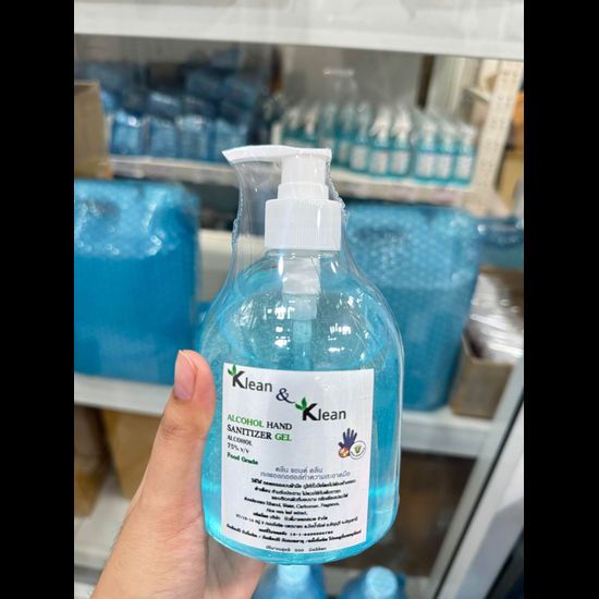 เจลล้างมือแอลกอฮอล์ 75%v/v ถูกที่สุด โรงงานผลิตมาเอง Klean & klean alcohol hand sanitizer gel ขนาด 500 ml