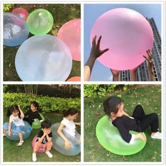 (พร้อมส่ง) Bubble Ball ลูกบอลฟองน้ำ ลูกโป่งเป่าลม ลูกบอลฟองอากาศ เกมกลางแจ้ง เด็กเล่นของเล่นน้ำ