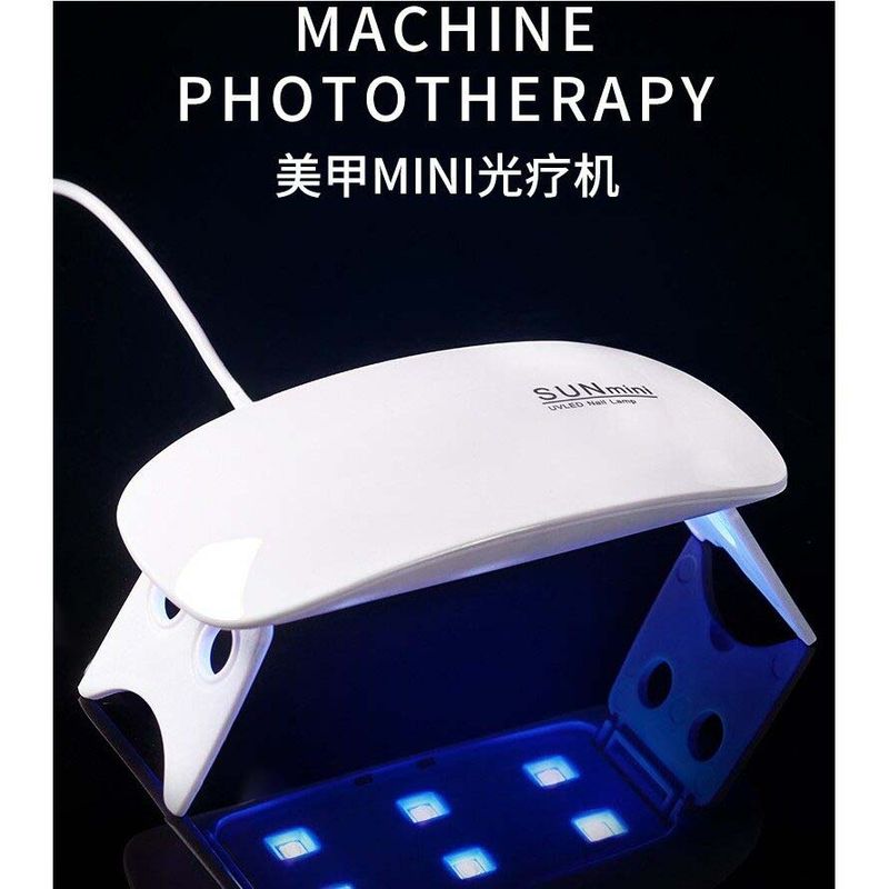 เครื่องอบเล็บเจล SUN Mini จิ๋วแต่แจ๋ว ขนาดพกพา UV/LED 6w   มีสายชาร์จ USB มีสีชมพู / ขาว