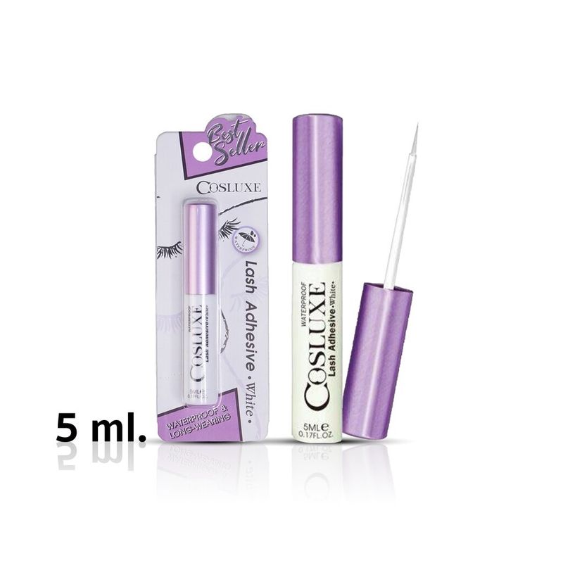 Cosluxe Lash Adhesive White Waterproof : คอสลุค กาว กาวติดขนตาปลอม x 1 ชิ้น NP srsi