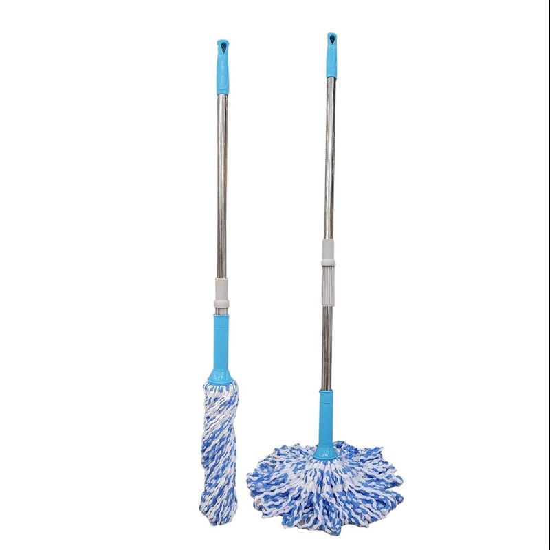 ไม้ถูพื้น แบบบิดในตัว Magic Mop ผ้าลายเกลียว ผลิตจากไมโครไฟเบอร์