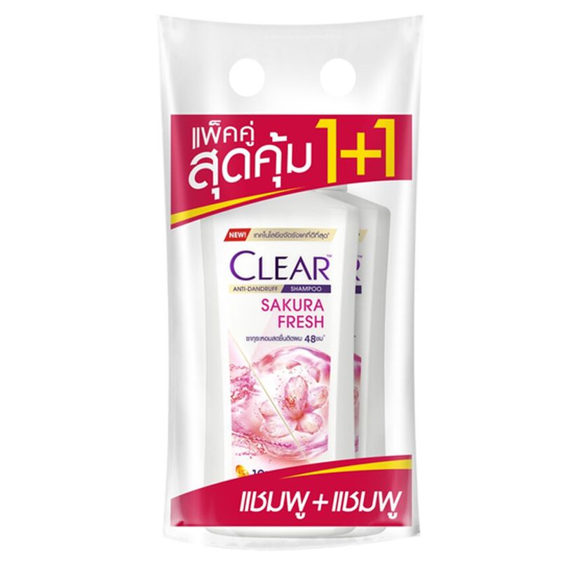 CLEAR เคลียร์ แชมพูขจัดรังแค ซากุระ เฟรช 370 มล.X2