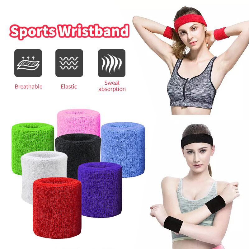 Sport Wristband ปลอกข้อมือ ปลอกรัดข้อมือซับเหงื่อ สำหรับวิ่ง ออกกำลังกาย ระบายอากาศได้ดี ราคาสินค้าต่อ 1 ชิ้นสำหรับ ฟุตบอล / บาสเก็ตบอล SP47