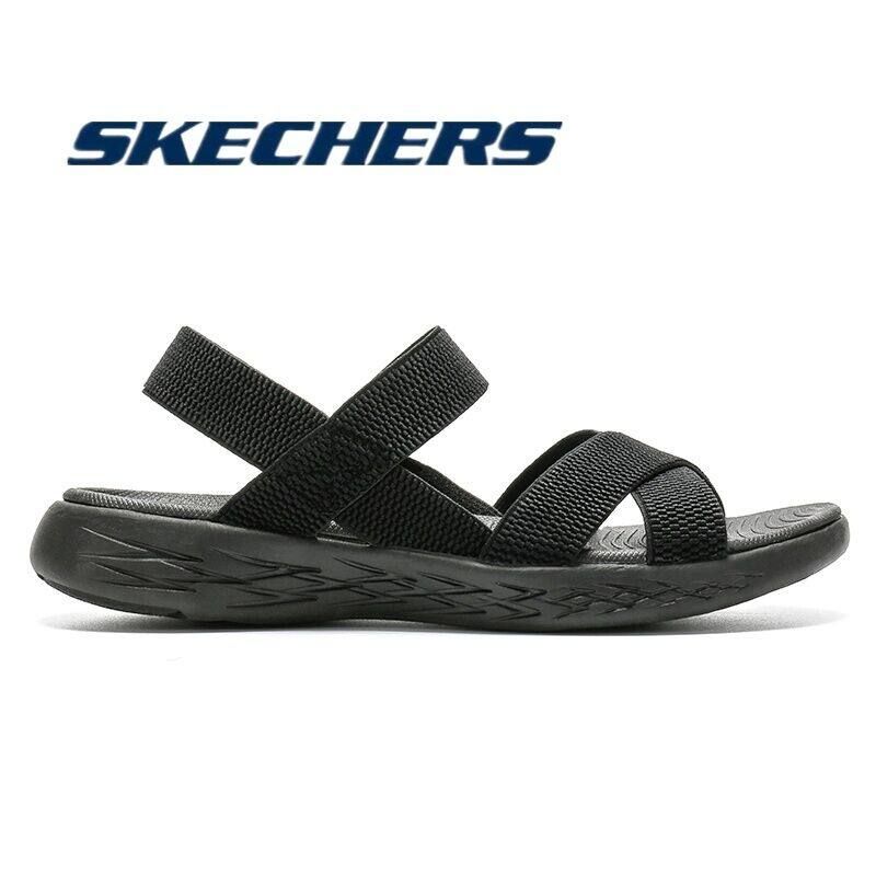 SkechersGorun สเก็ตเชอร์ส รองเท้าแตะ ผู้หญิง สเกตเชอร์GOwalk Arch Fit On-The-Go Sandals Shoes - 92500-GRY