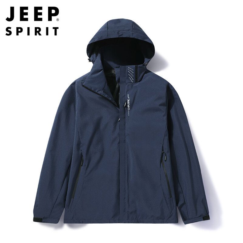 JEEP SPIRIT เสื้อแจ็คเก็ตผู้ชายกันรังสียูวีเสื้อกันลมสำหรับปีนเขาเข้าค่ายเล่นกีฬากันน้ำ