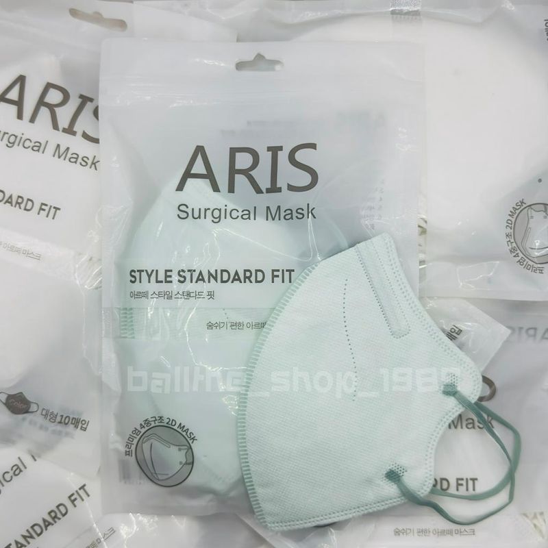 พร้อมส่ง ARIS Surgical​ Mask​ แมสอั๊ม แมส3D หน้ากากอนามัยทรงปีกนก 1 ซองมี 10 ชิ้น ใส่สบาย