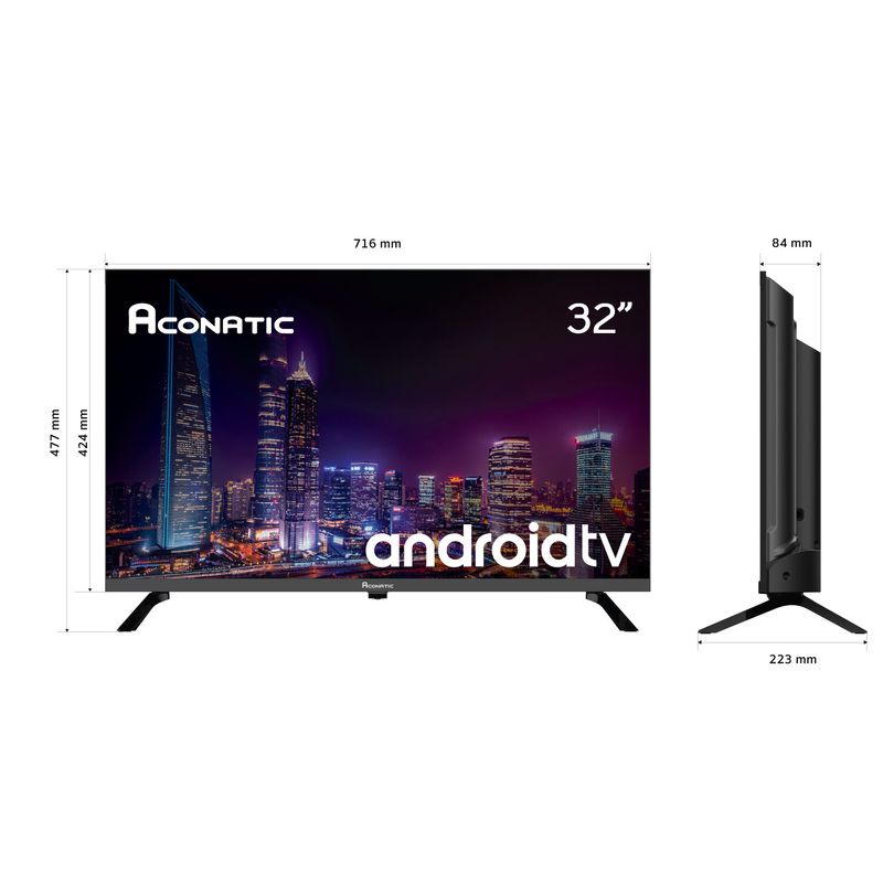 Aconatic ทีวี 32 นิ้ว LED HD Android TV 11.0