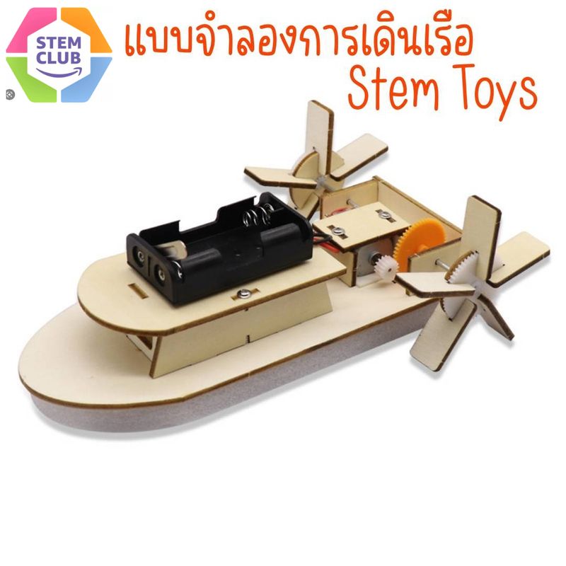 DIYของเล่นสิ่งประดิษฐ์ เรือกลไฟฟ้า  ของเล่นวิทยาศาสตร์และเทคโนโลยีแนว Stem**พร้อมส่ง**