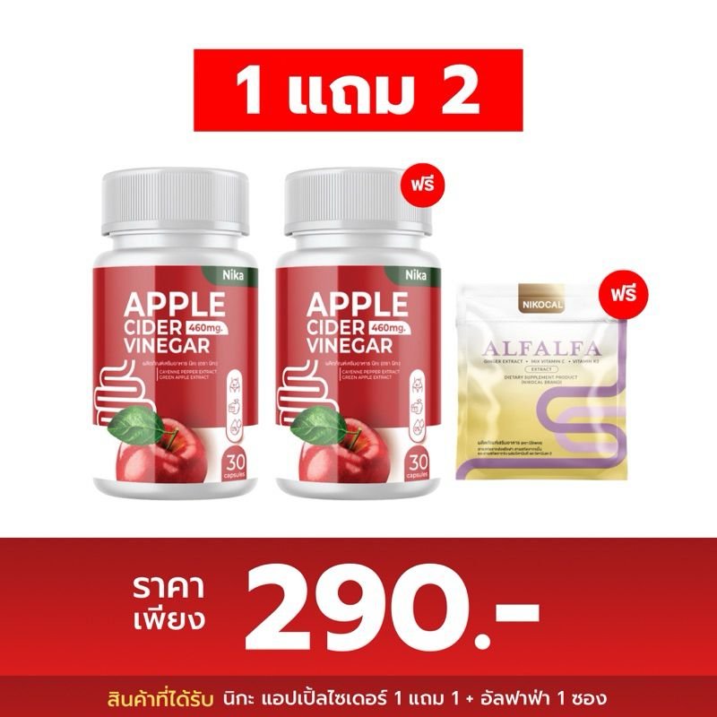 ( 1แถม1 กระปุก ) ✅ พร้อมส่ง APPLE CIDER VINEGAR  แอปเปิ้ลไซเดอร์ วีเนการ์ แบบแคปซูล (ACV) คุมหิว อิ่มนาน ลดอยากอาหาร