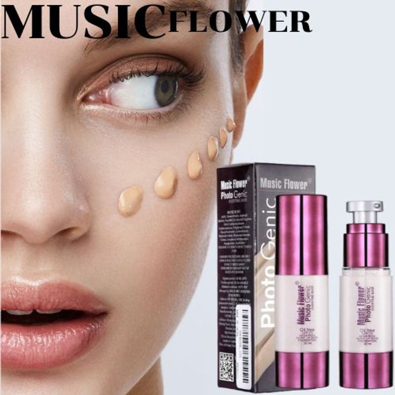 รองพื้น Music flower photogenic overtime foundation oil free รองพื้น ครีมรองพื้น มิวสิค ฟลาวเวอร์ โฟโตจีนิค โอเวอร์ไทม์