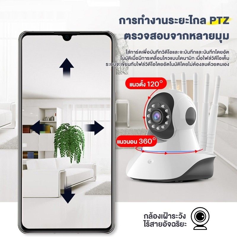 KONIG กล้องวงจรปิด กล้องวงจรปิดไร้สาย WiFI Full HD 4MP กล้องวงจร IP Camera 4.0ล้านพิกเซล