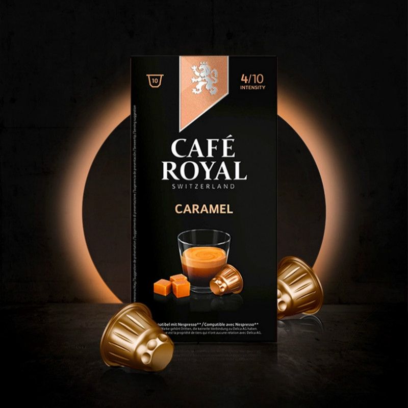 Switzerland Cafe Royal Caramel Capsule Coffee 10Pcs for Nespresso Machine กาแฟ กาแฟคาราเมลแคปซูล เครื่องชงกาแฟ Nespresso