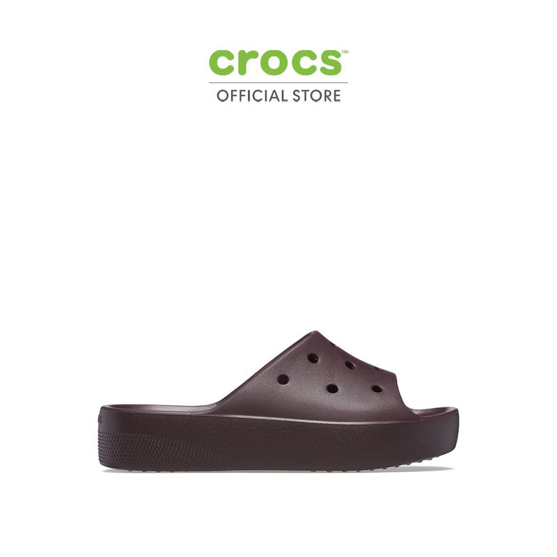 CROCS รองเท้าแตะผู้หญิง CLASSIC PLATFORM SLIDE รุ่น 2081806WD - DARK CHERRY