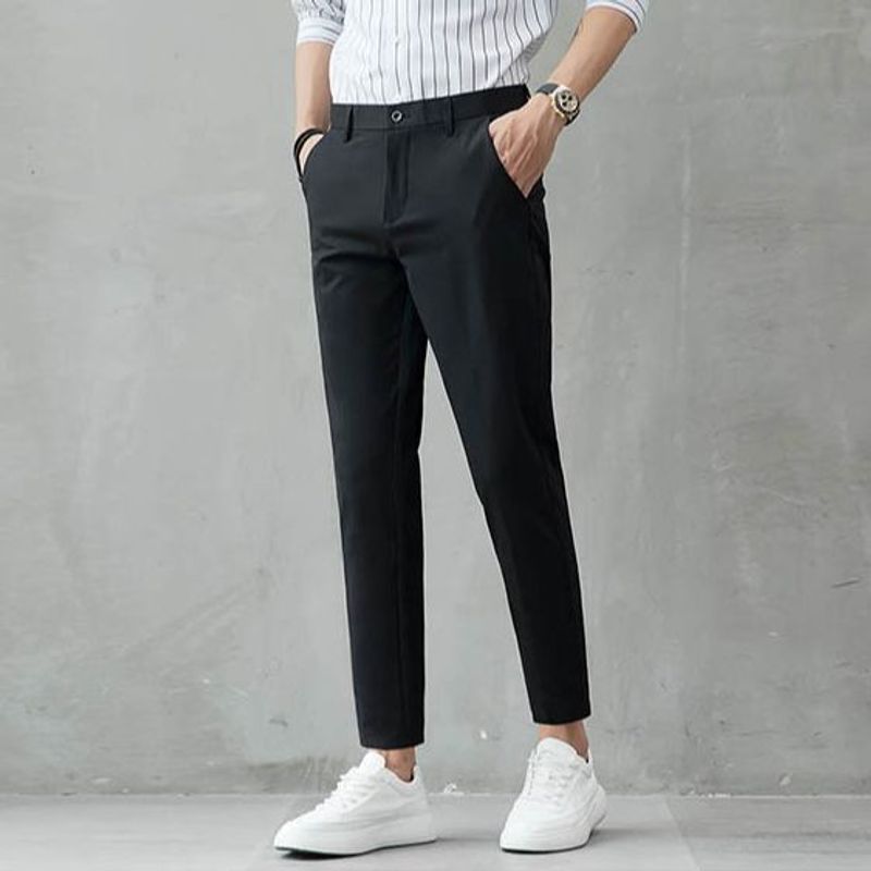 MNO.9 Fashion Korean Nine Pants slim กางเกงสแล็คชาย กางเกง5ส่วนชาย กางเกงเกาหลีชาย กางเกงผู้ชาย slack กางเกงขายาวชาย กางเกงทำงานชาย