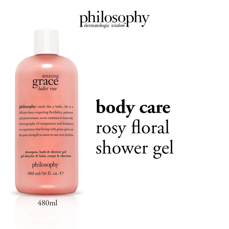 Philosophy Amazing Grace Ballet Rose Shampoo, Bath & Shower Gel 480ml แชมพู & เจลอาบน้ำ ขนาด 480 มิลลิลิตร