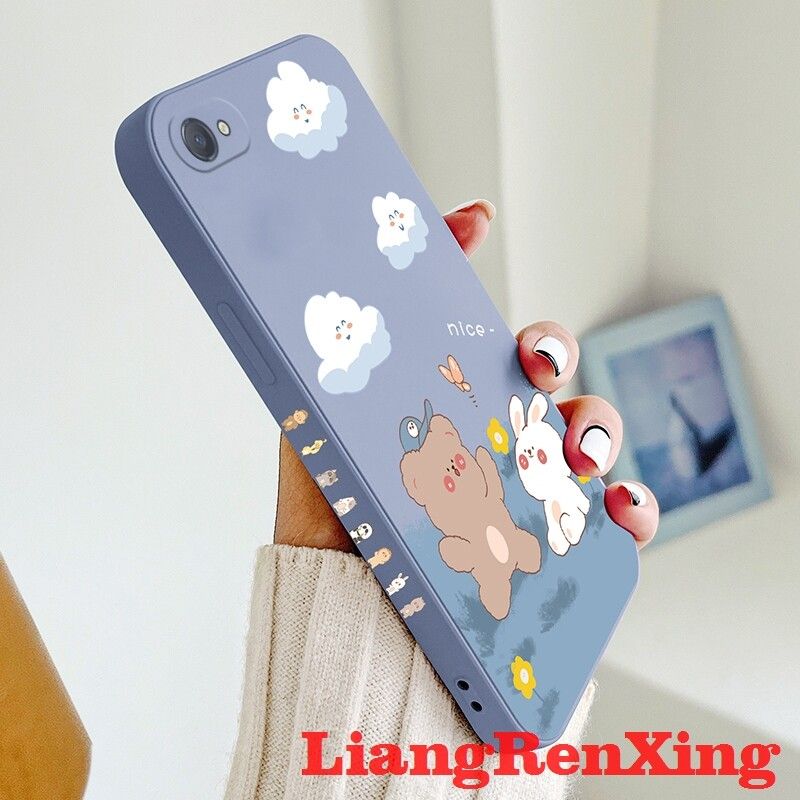 เคส VIVO Y81 Y81i Y83 Y53 Y55 V5s V5 Vivo Y71 Y71i Y71a เคสโทรศัพท์ซิลิโคนเหลวเคสนิ่มฝาครอบเคสกันกระแทกมือถือเรียบดีไซน์ใหม่หมี YTXX01การ์ตูนกระต่าย