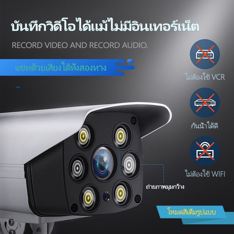 Samsung กล้องวงจรปิด 360 wifi ซื้อ 1 แถม 1 V380 กล้องวงจรปิดไร้สาย IP Securety CCTV Camera กล้องวงจรปิดดูผ่านมือถือ 5ล้านพิกเซล 1080P HD Outdoor กล้องวงจรปิด ไร้ สาย