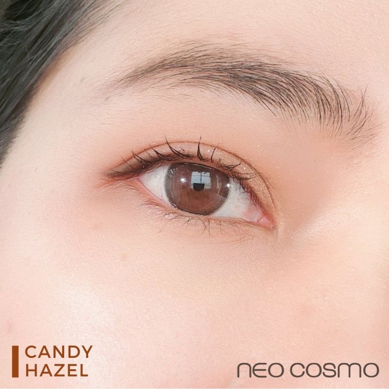 Candy Hazel / คอนแทคเลนส์ Neo Cosmo สีน้ำตาลฮาเซล เนียน ธรรมชาติ มีขอบดำบางๆ