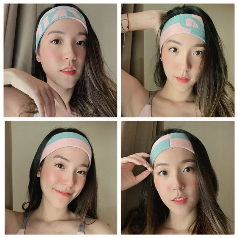 Darlyn - Headband - ผ้าคาดหัว ผ้าโพกหัว ผ้าคาดผม แบบยืดหยุ่น ดูดซับเหงื่อ (1เส้น ใส่ได้ 4 ลาย)