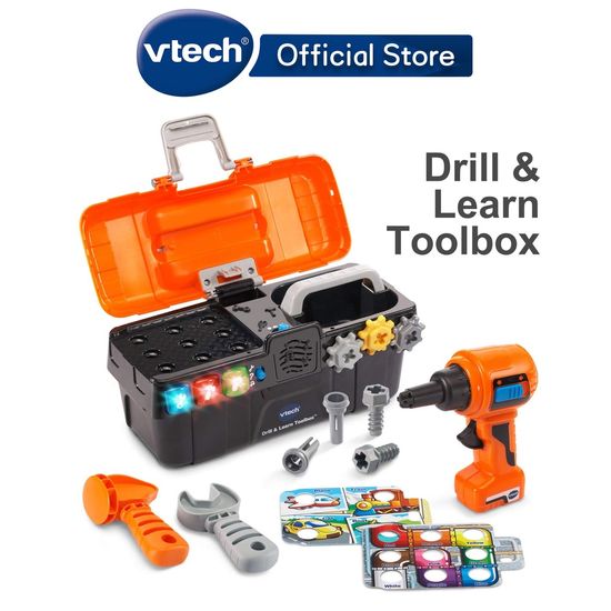 VTech Drill & Learn Toolbox Role-Play Toys Pretend Play Boys Toys Kids 2-5 ปี ของเล่นเด็ก ชุดเครื่องมือช่าง ของเล่นช่าง