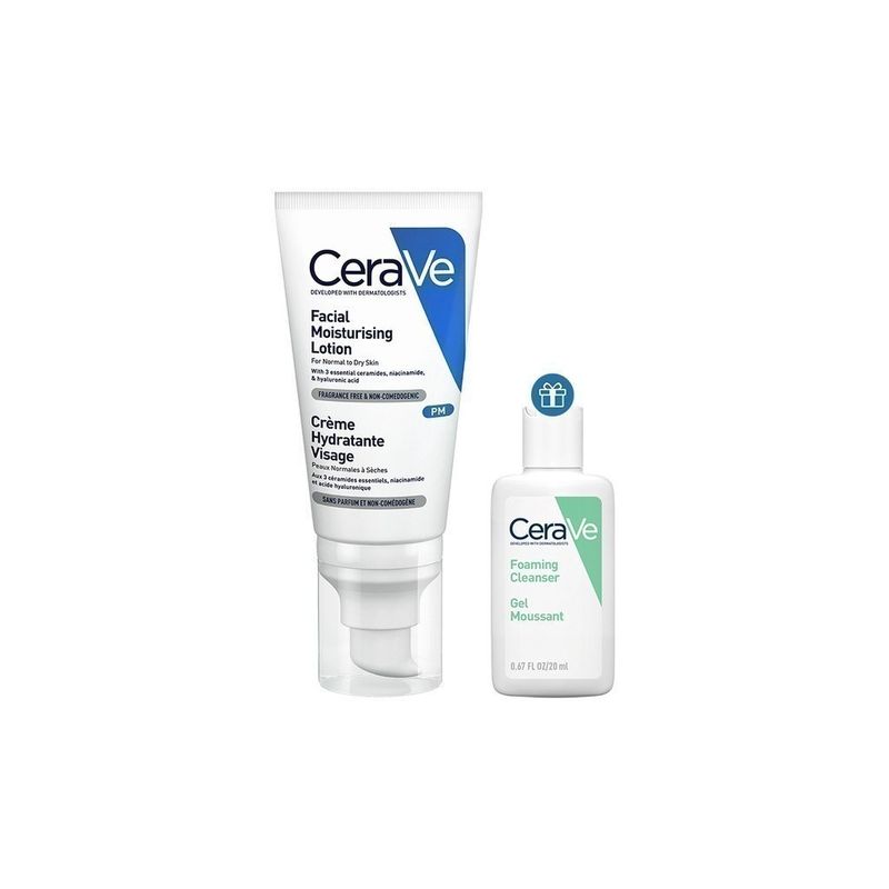 [ฟรี 1 ชิ้น] เซราวี CERAVE Facial Moisturizing Lotion โลชั่นบำรุงผิว 52ml. (ฟรี! foaming 20ml. 1 ชิ้น)