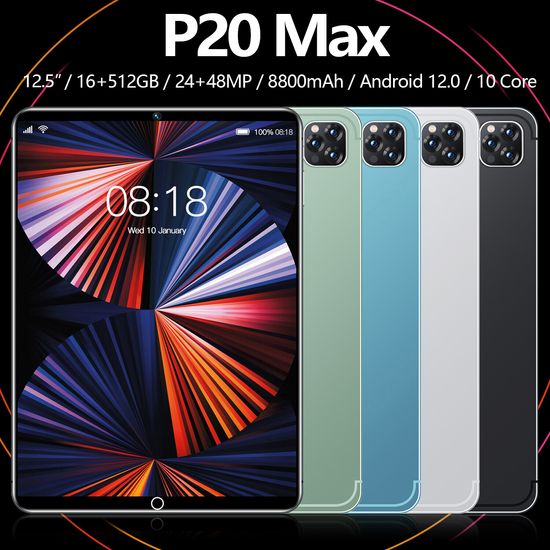 【รับประกัน 1 ป】2024ใหม่ Sansumg P20 Max 12.5 นิ้ว แท็บเล็ต ของแท้ 4g/5G แท็บเล็ตโทรได้ Screen Dual Sim Tablet Andorid 13.0 Full HD แท็บเล็ตราคาถูก เสียงคุณภาพสูง รับประกันสินค้า RAM16GB ROM512GB แท็บเล็ตใส่ซิม ส่งฟรี แท็บเล็ตของแท้ 8800mAh แทบเล็ทราคาถูก