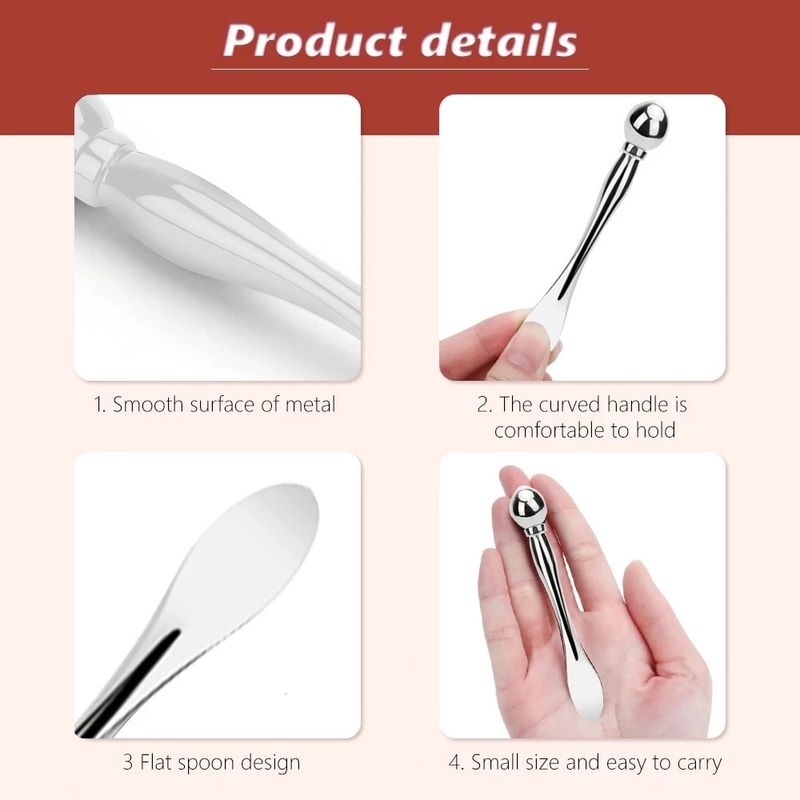 [Alloy Metal Eye Cream Applicator] [Eye Face Massage Roller Facial Mask Spoon] [Eye Cream Massage Sticks Beauty Scoop]