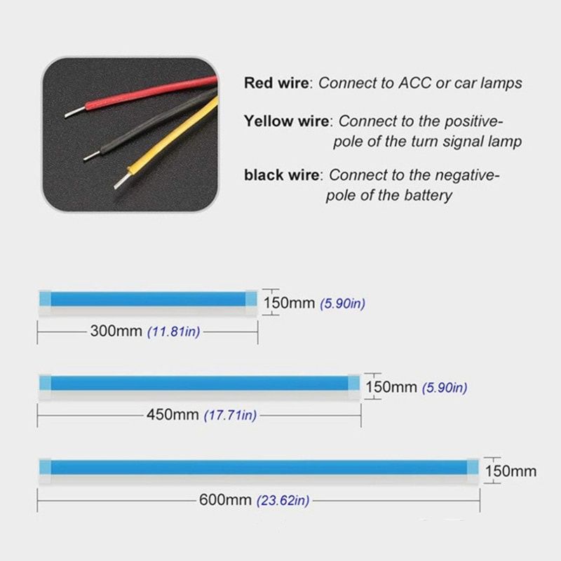 2เส้นไฟวิ่งสเต็ปV2Ugrad ไฟเดย์ไลท์ พร้อมไฟเลี้ยว แบบวิ่ง30/45/60ซม .Ultrafine รถยนต์ DRL LED กลางวันไฟตัดหมอก ไฟตัดหมอก วงจรซ่อนในหลอดขาวสเต็ปก่อนตัดนิ่ง+เหลืองเลี้ยววิ่งยาว60ซมกันน้ำตัดได้ตัดหลบหลอดไฟ