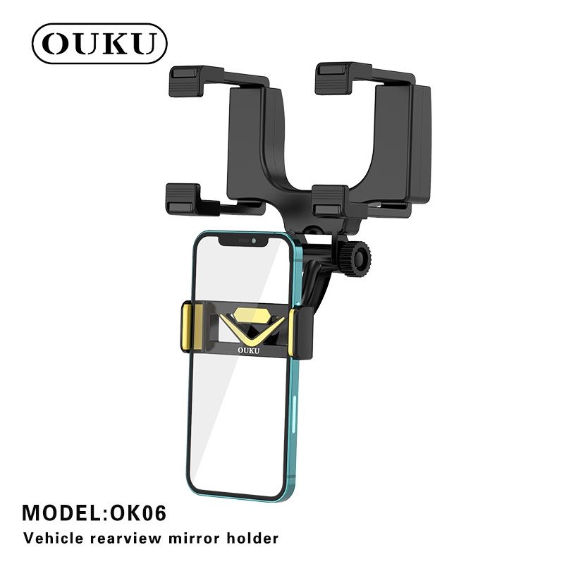 OUKU OK06 ที่วางมือถือในรถยนต์ ติดกระจกมองหลัง / ที่ยึดมือถือในรถ ที่จับมือถือ Vehicle rearview mirror holder พร้อมส่ง