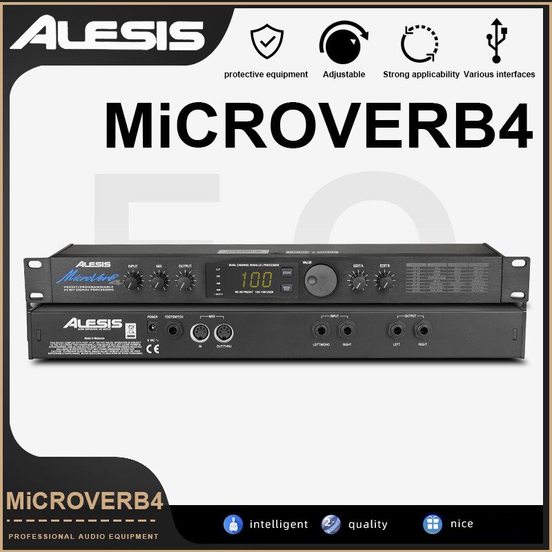 Alesis MicroVerb4 เครื่องปรับเอฟเฟคเสียงร้อง เอฟเฟกต์ดิจิตอลเวที KTV ระดับมืออาชีพมีเอฟเฟกต์เสียงให้เลือกมากกว่า 100 แบบเหมาะสำหรับมืออาชีพแล