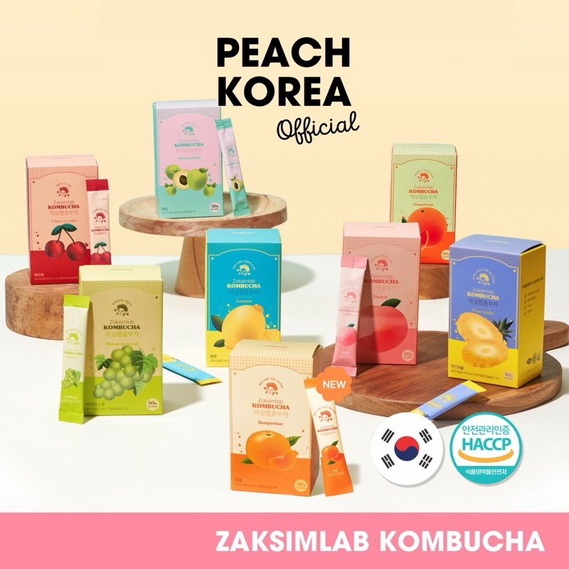 [3กล่องลดคุ้ม] อร่อยเข้มข้นที่สุด‼️ ZAKSIMLAB KOMBUCHA ชาหมักคอมบูชะ9รสชาติไม่มีน้ำตาล จากเกาหลี