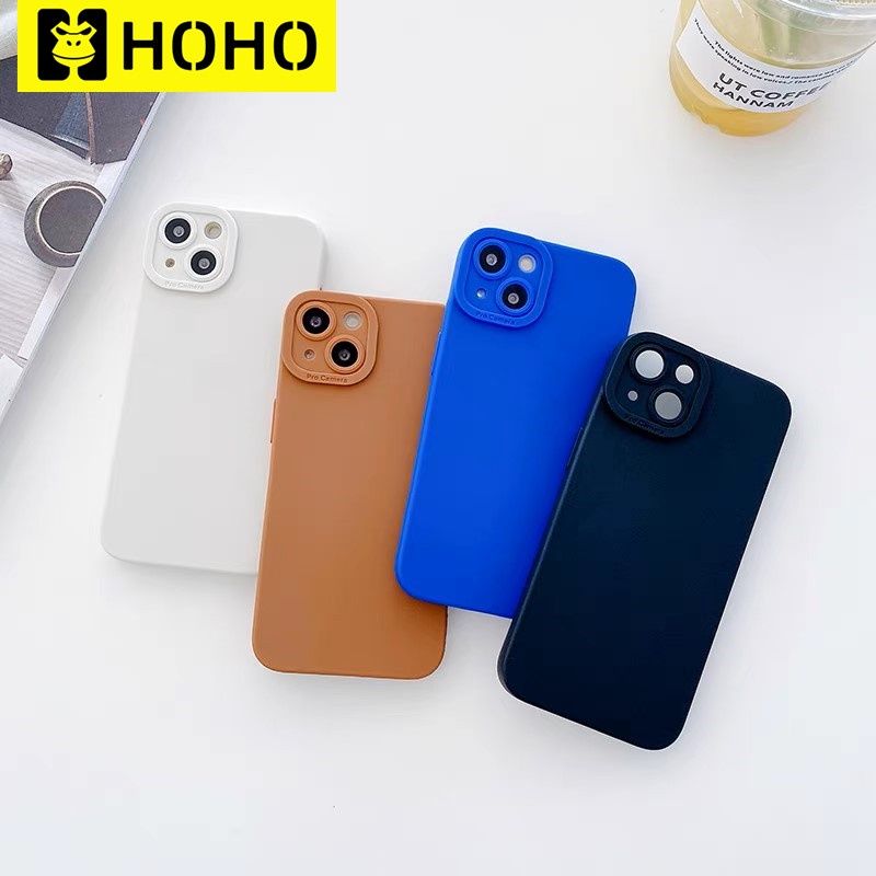 D🔥HOHO เคสกำมะหยี่ขอบเหลี่ยม ใช้สำหรับ iPhone 14 Pro Max 14 Plus 6 6S 7 8 7+ 8+ Plus + SE 2 3 X XR XS Max 14 11 12 13 Pro Max PTU Case เคสซิลิโคน เคสซิลิโคนคลาสสิกขอบตรง ใช้สำหรับ