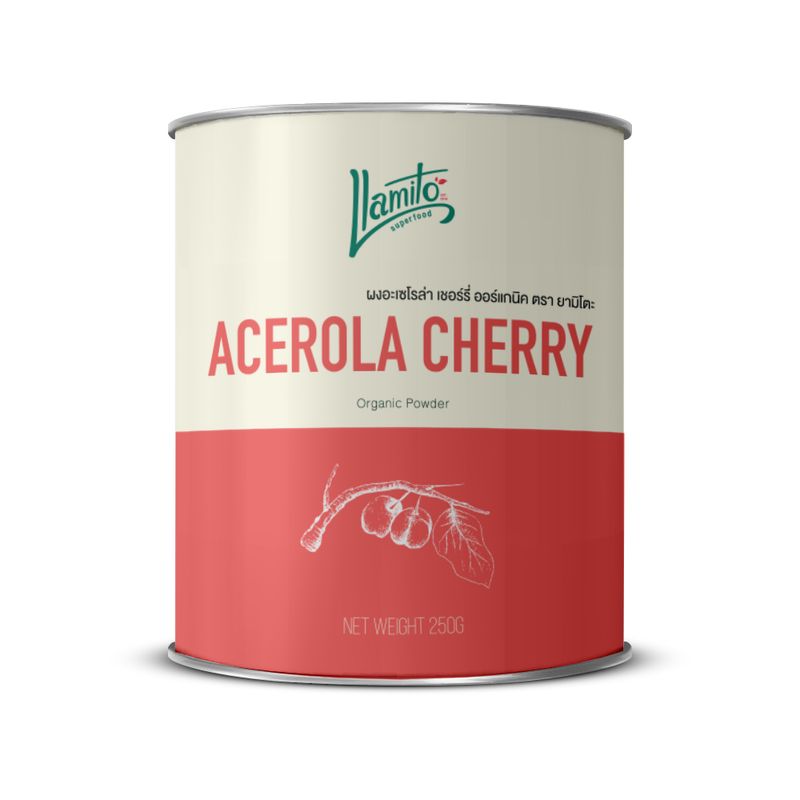 Llamito ผงอะเซโรล่า เชอร์รี่ ออร์แกนิค (Organic Acelora Cherry Powder) ขนาด 250g