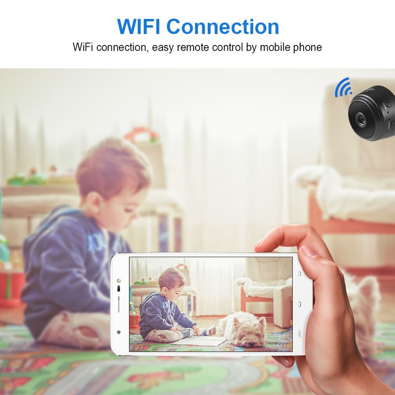 JTKE กล้อง IP ขนาดเล็ก1080P WiFi ไร้สายรีโมทคอนโทรลกล้องตรวจจับเคลื่อนที่มองเห็นกลางคืน