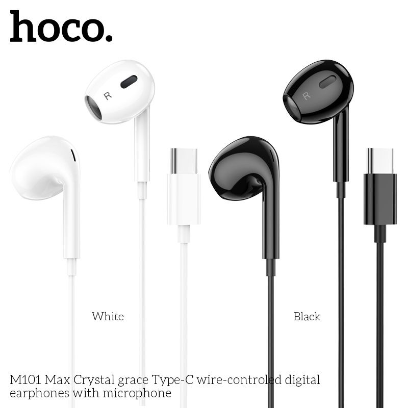 Hoco M101 Max หูฟัง เอียร์บัด รองรับ ซัมซุง, l Pad, Huawei แจ็ค Aux 3.5mm, Type-C  Samsung หูฟังมีไมค์ มีปุ่มคอนโทรล hc3