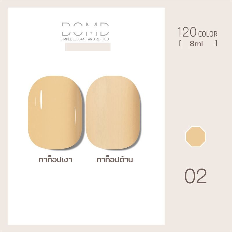 120สี เบอร์1-60 สีเจลทาเล็บ Bomd 8ML สีเจล สีทาเล็บเจล ยาทาเล็บเจล