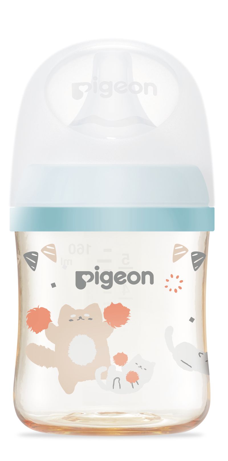 Pigeon ขวดนมPPSU WN3 HOORAY CAT 5 Oz+จุก SS/ 8 Oz + จุก M แพค2