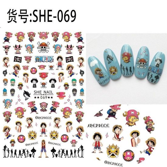 สติ๊กเกอร์ติดเล็บ 3D ลายการ์ตูน Nail Sticker 3D SHE ชุดที่ 1